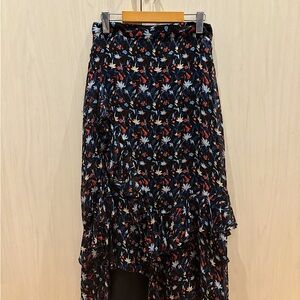 Asymmetric floral Tanya Taylor skirt